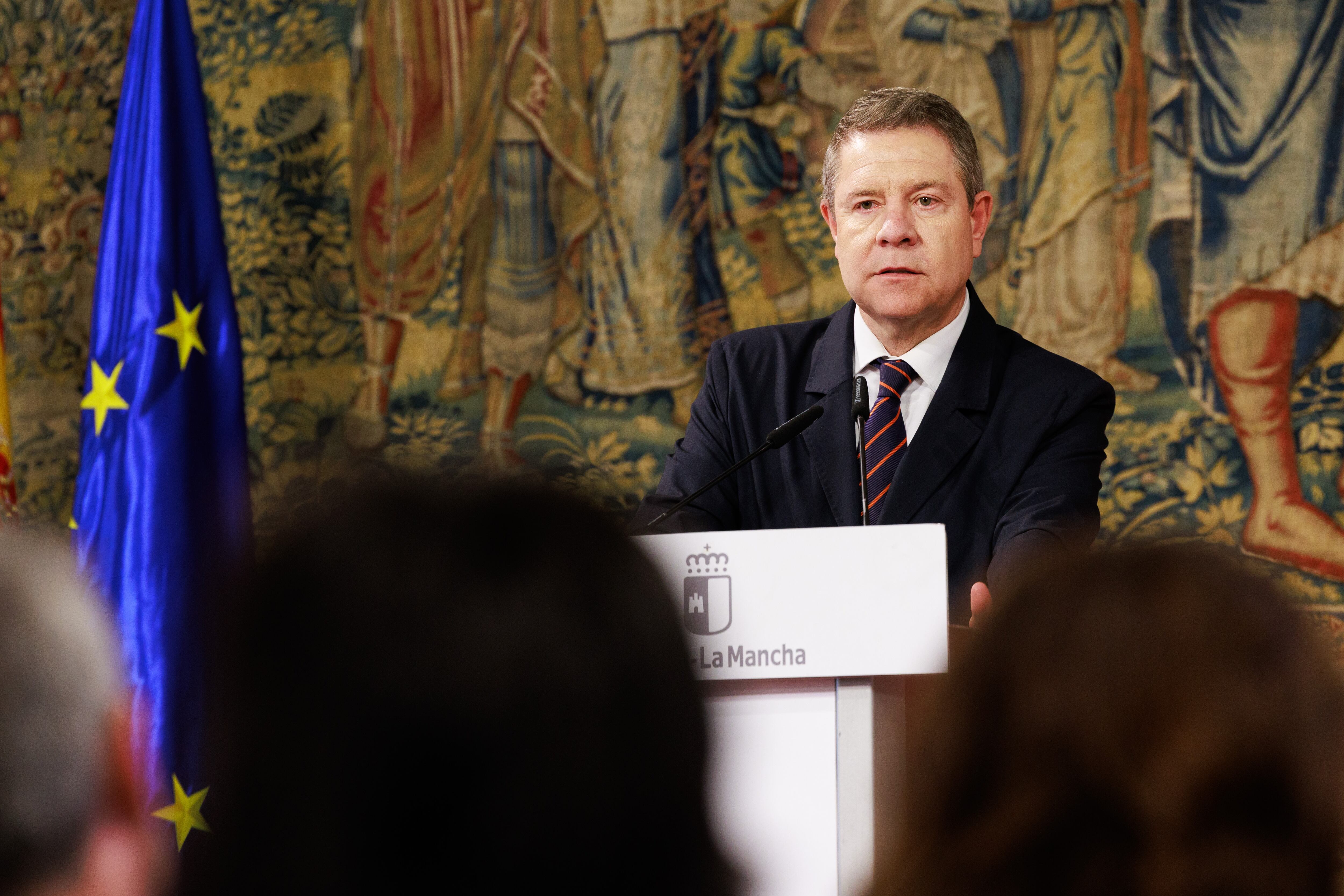 Emiliano García-Page, presidente de Castilla-La Mancha, en el Palacio de Fuensalida