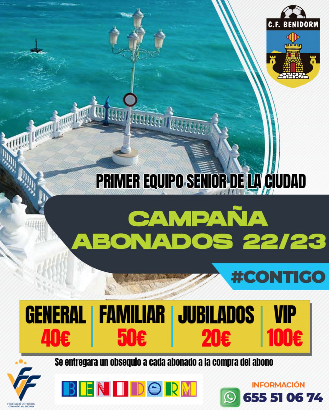 Cartel de la campaña de abonos del Racing C.F. Benidorm