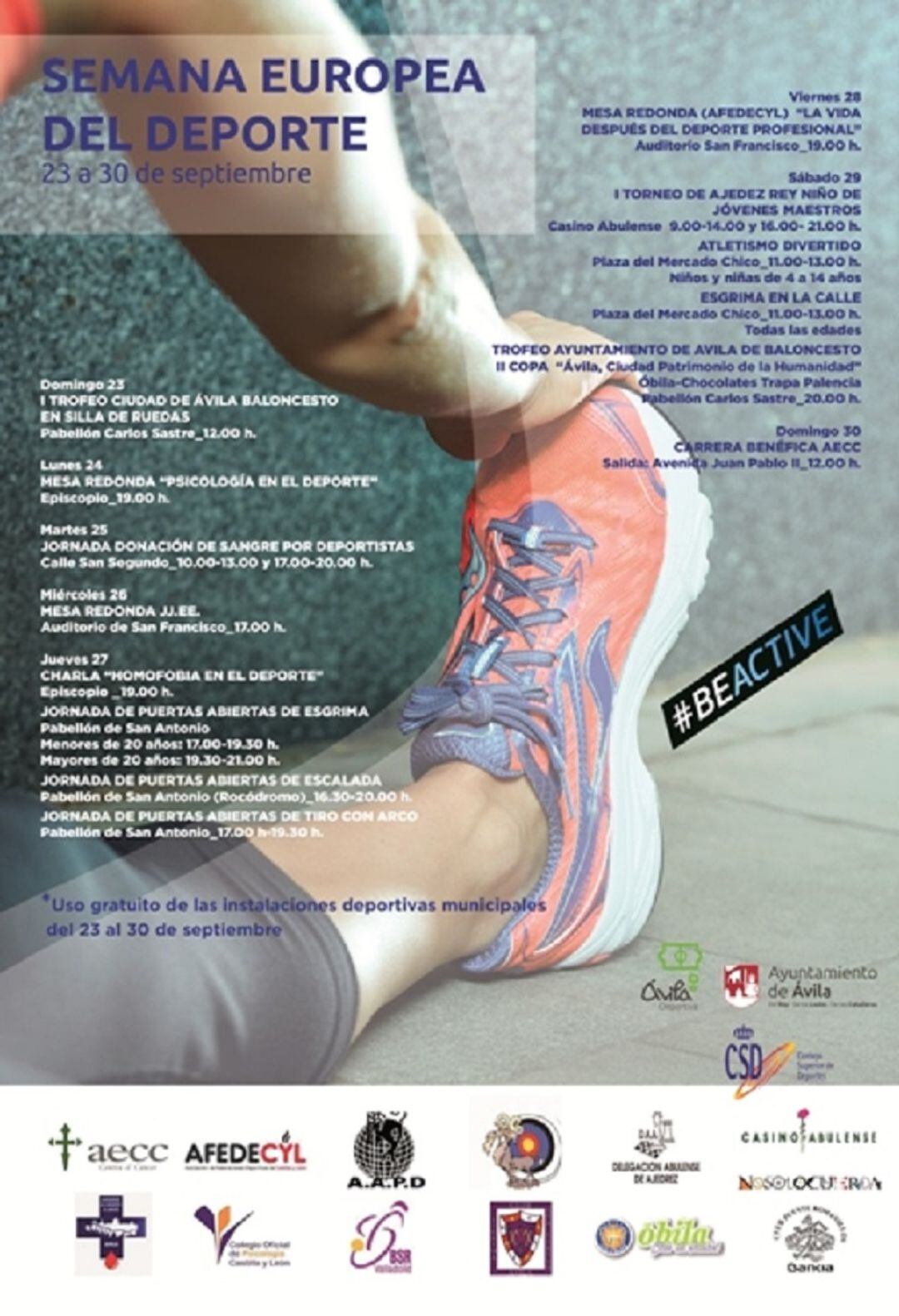 La Semana Europea del Deporte se celebra bajo el lema #BEACTIVE