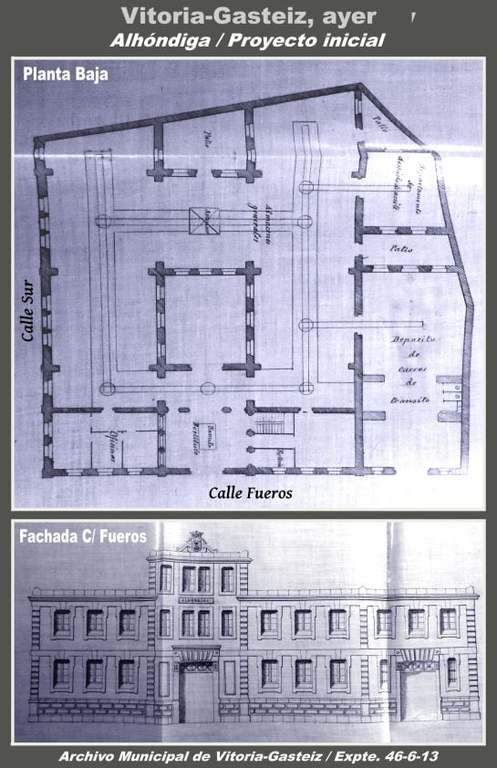 PLANOS DEL PROYECTO DE LA ALHÓNDIGA DE VITORIA 