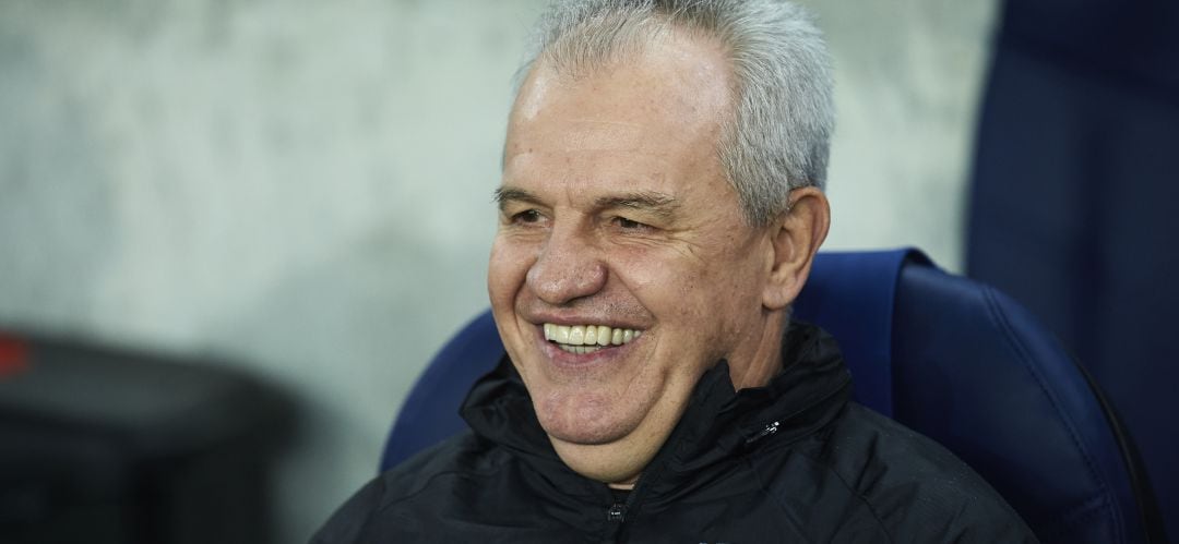 El entrenador mexicano Javier Aguirre durante su estreno como técnico del C.D. Leganés en Anoeta.