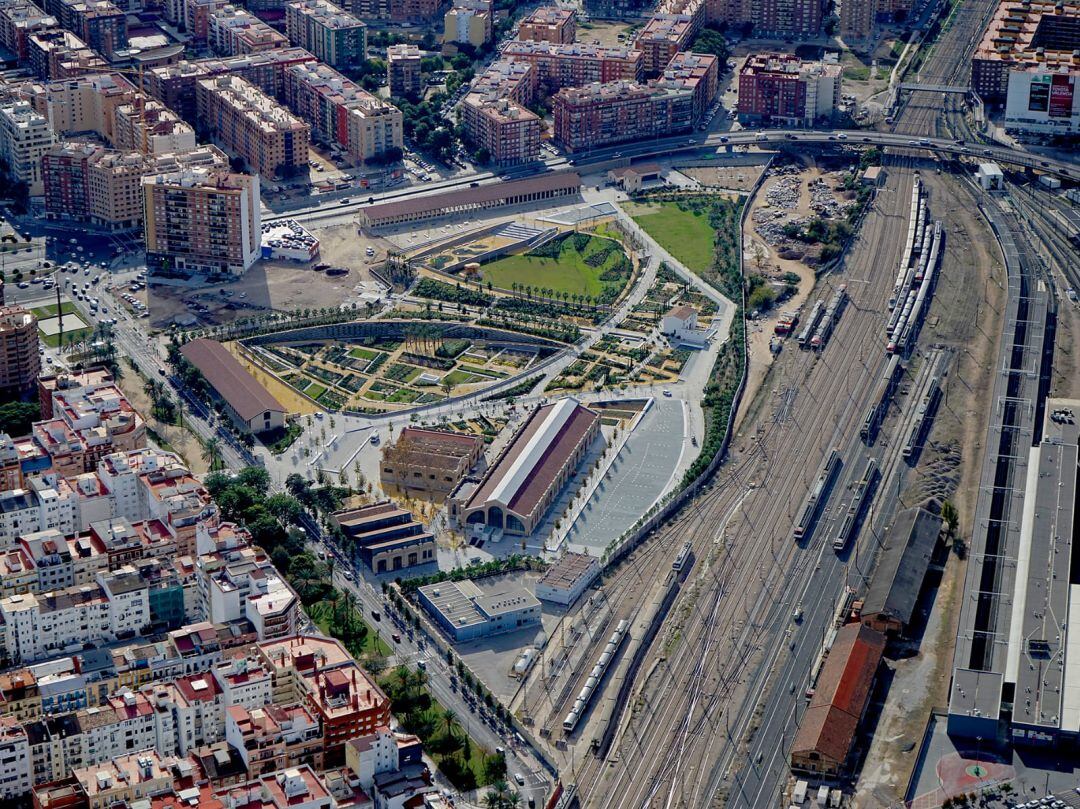 La primera fase del Parque Central casi culminada en una imagen reciente