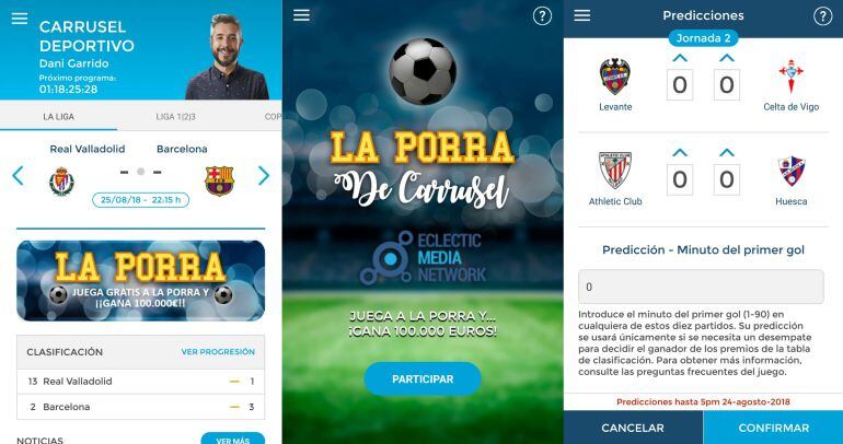 Así es la porra de la Liga de Carrusel Deportivo.