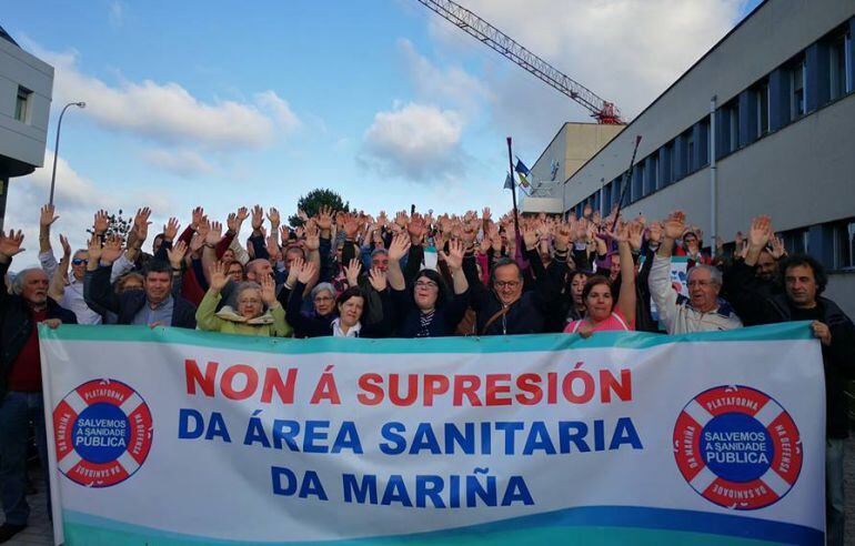 Un momento de una manifestación de la Plataforma