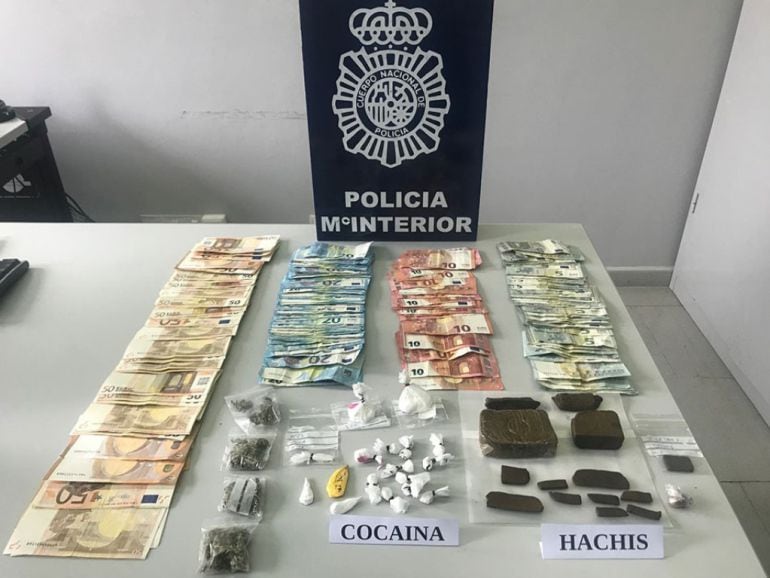 La droga incuautada a las tres mujeres