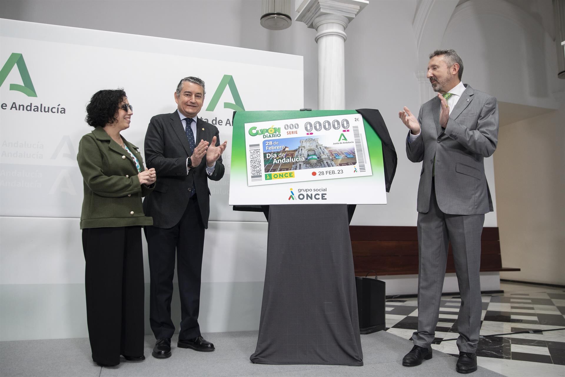 Presentación del cupón de la ONCE del 28F