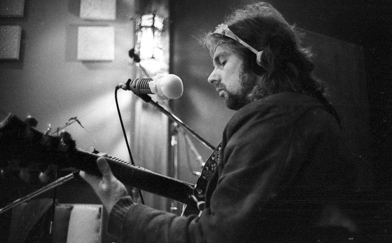 Van Morrison durante una grabación en el estudio Wally Heider en septiembre de 1971 (San Francisco, California)