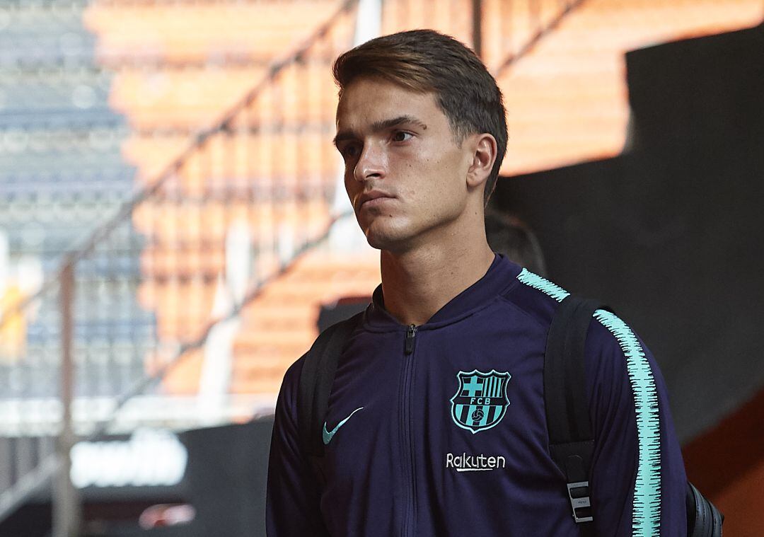 Denis Suárez llega a Mestalla en la última jornada de Liga del FC Barcelona