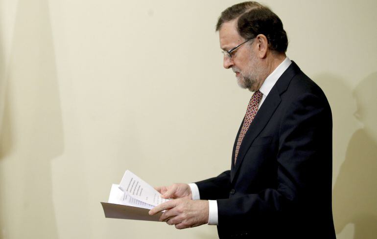 El presidente del Gobierno, Mariano Rajoy, durante la rueda de prensa ofrecida tras el Consejo de Seguridad de la ONU.