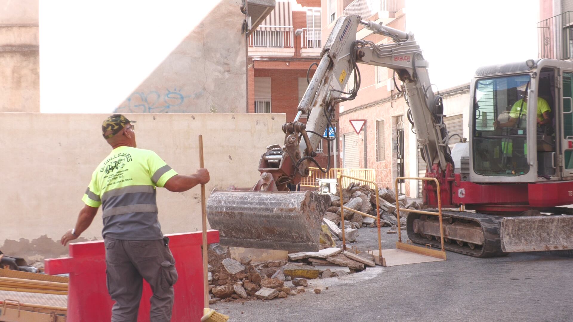 Obras en calle Aljub