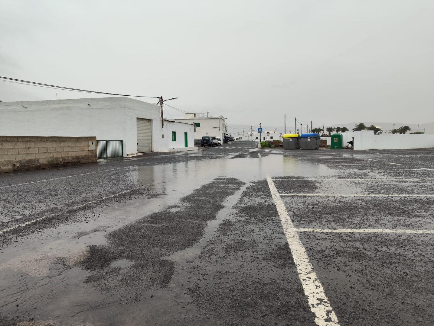 Lluvia caída en la zona centro de Lanzarote.