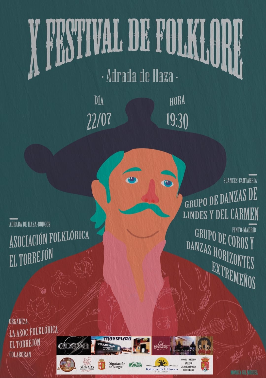 Cartel del X Festival de Folklore de Adrada de Haza