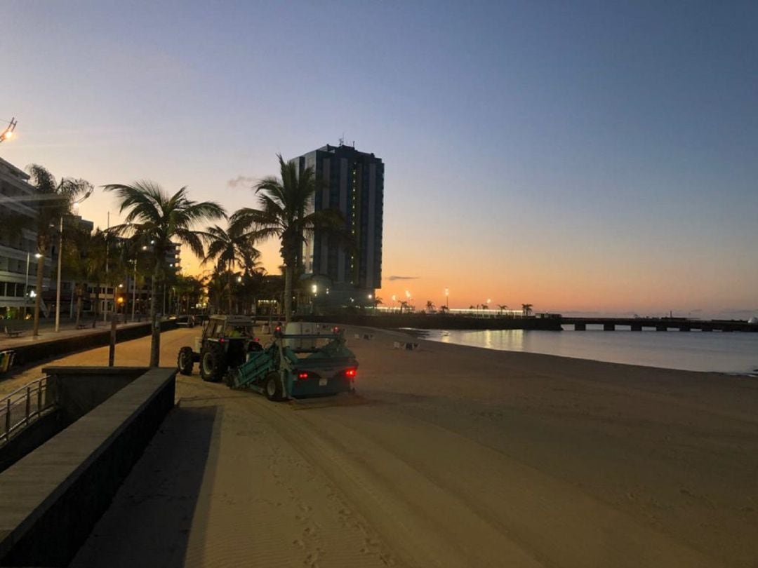 Trabajos de limpieza en El Reducto.