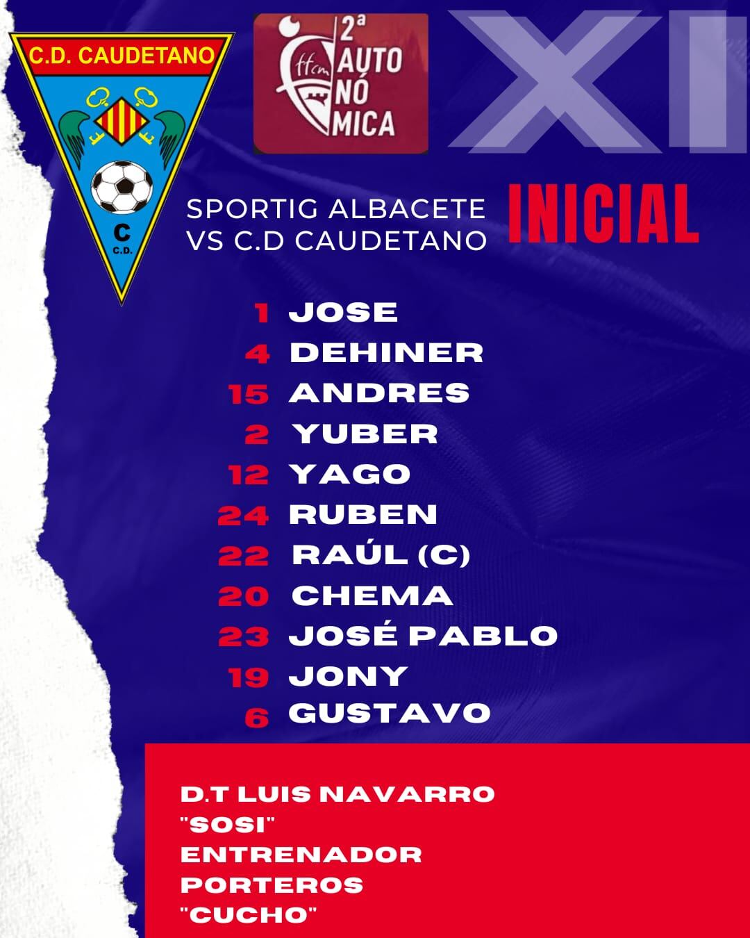 Alineación inicial