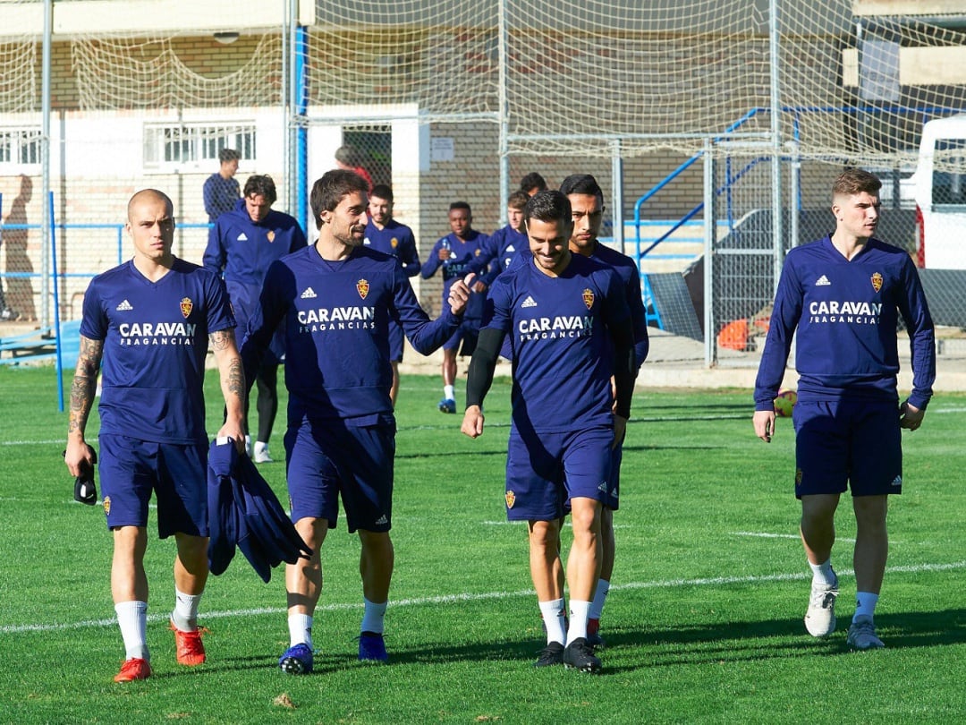 Los jugadores del Real Zaragoza quieren continuar el camino de las dos últimas jornadas