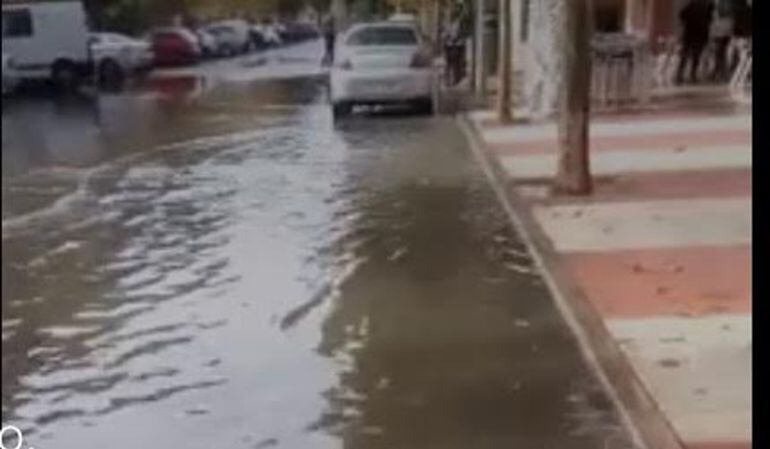 Una de las calles inundadas el pasado fin de semana