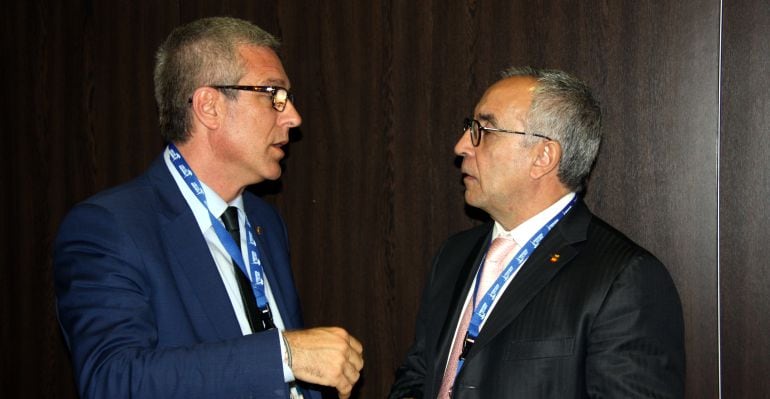 L'alcalde Josep Fèlix Ballesteros i el president del COE, Alejandro Blanco, en una fotografia d'arxiu.