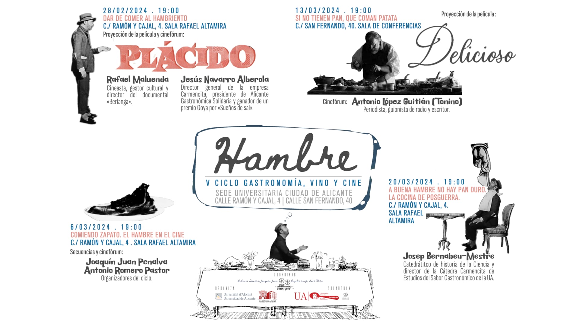 Cartel de «Hambre: V Ciclo de gastronomía, vino y cine»