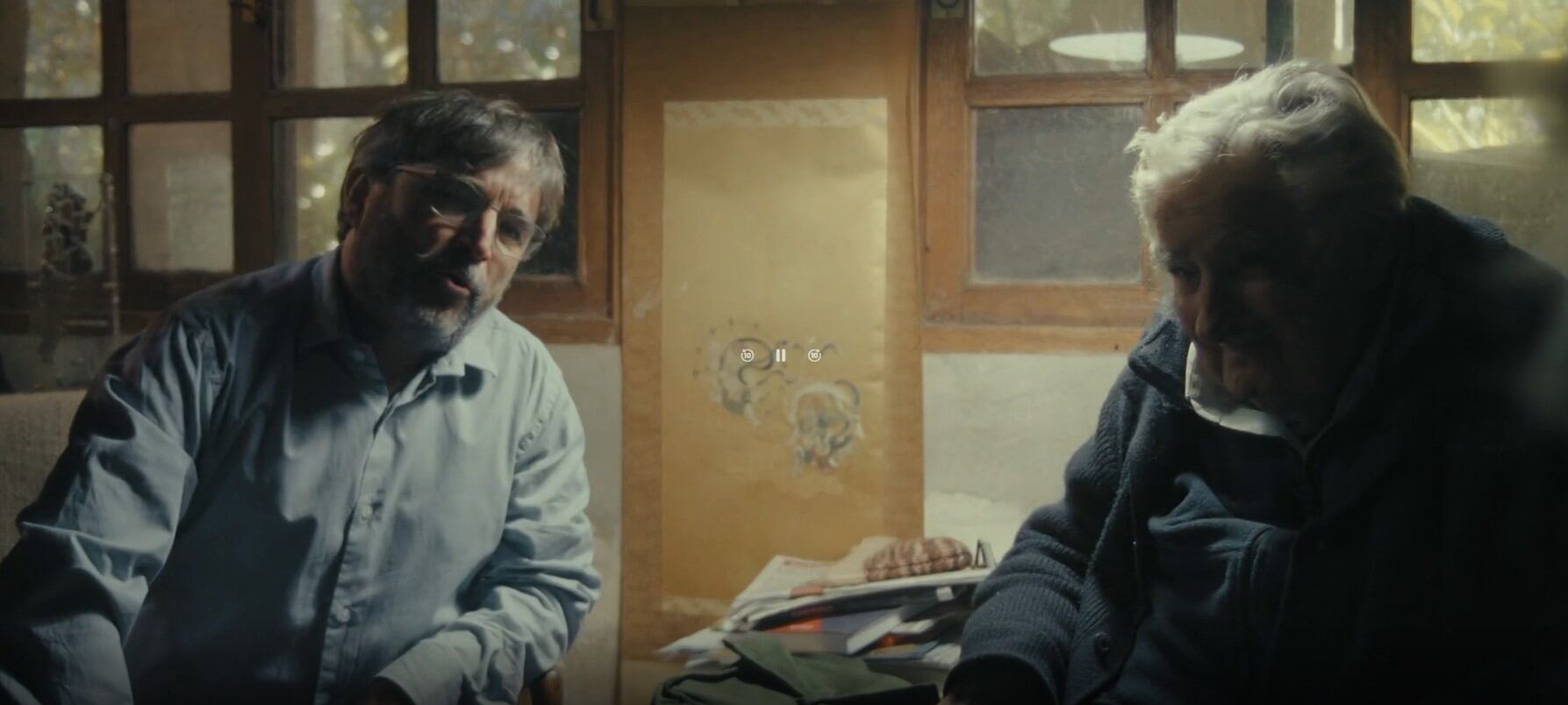 Jordi Évole y Pepe Mújica en su última entrevista.