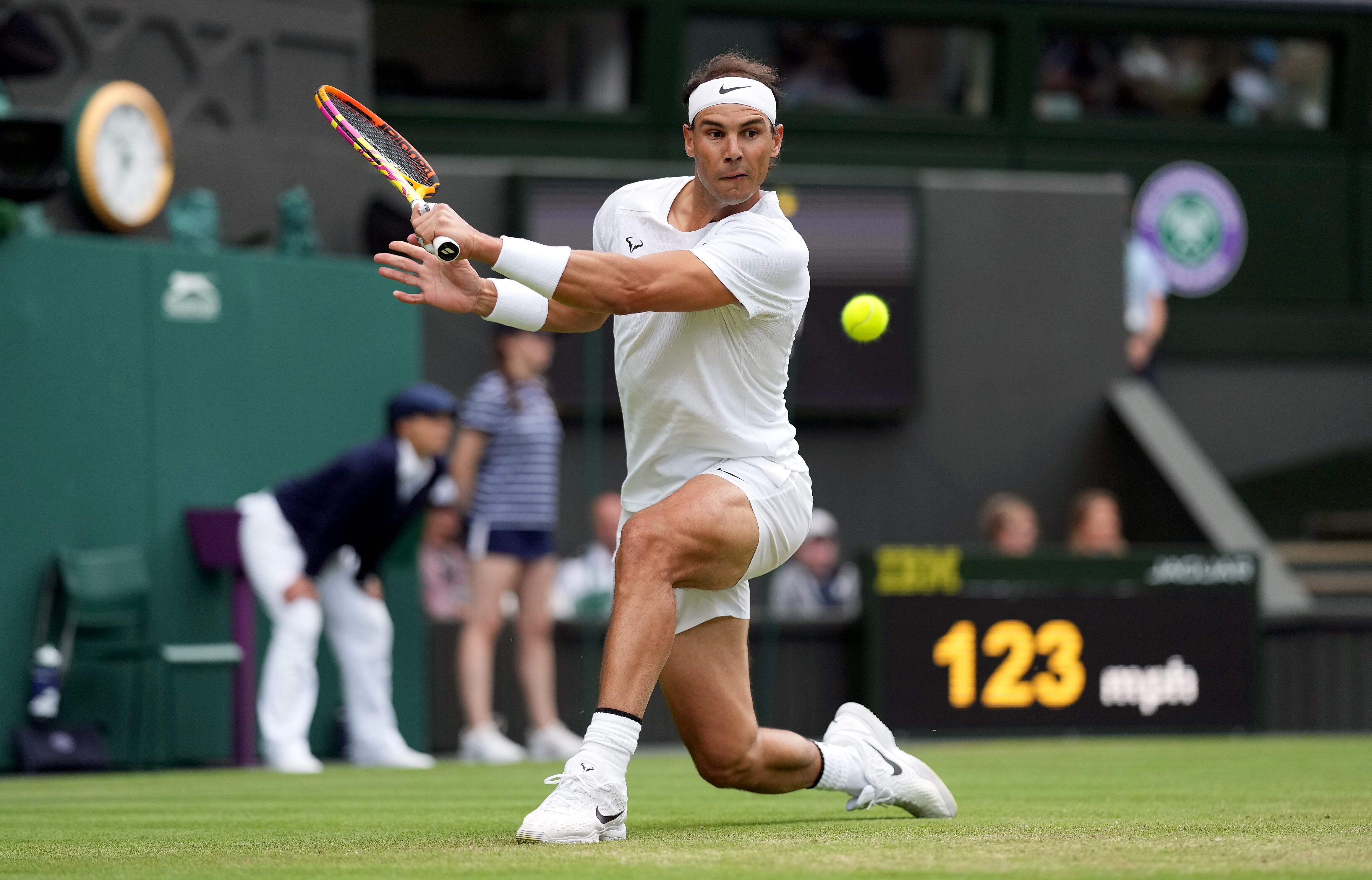 Nadal, durante el partido contra Van de Zandschulp.