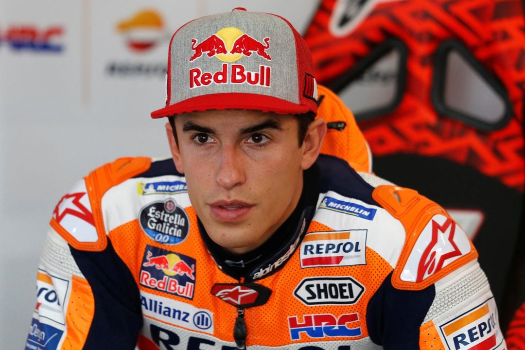 Marquez durante la clasificación de Sepang. 