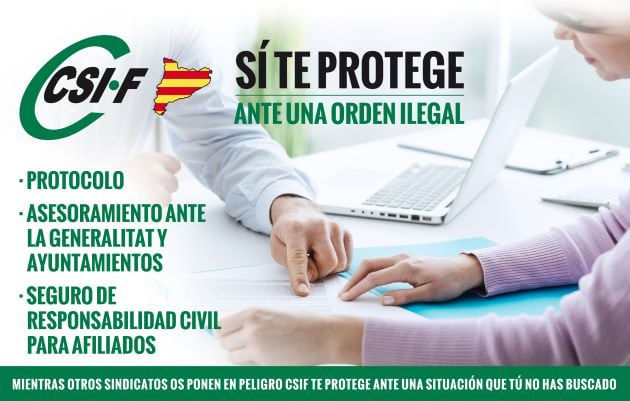 Imagen del folleto difundido por CSIF.