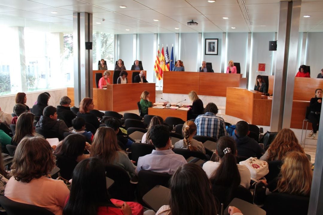 Alumnos del Guillem de Montgrí han asistido al pleno del Consell de Ibiza