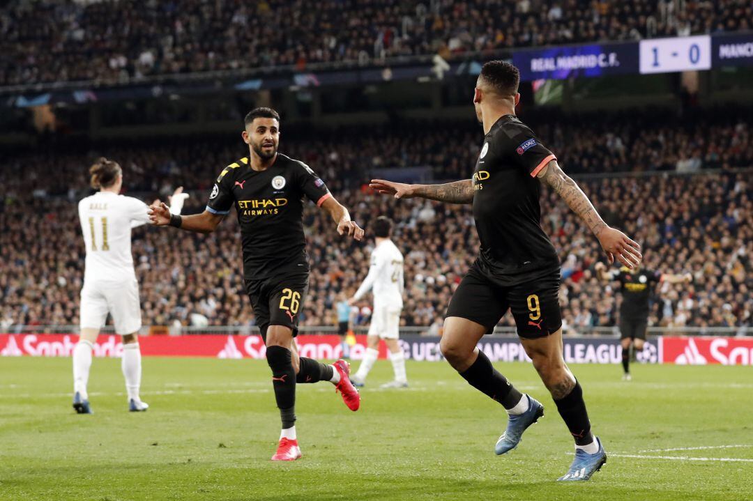 Gabriel Jesus celebra el gol