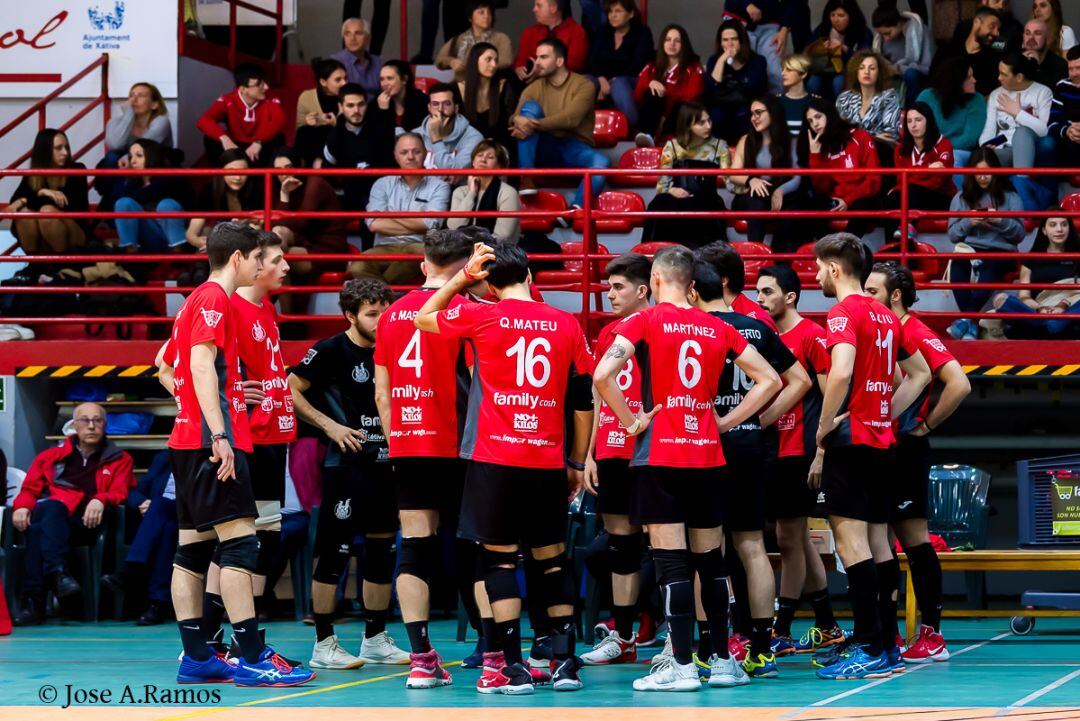 El equipo setabense en el último partido ante el Leganés.