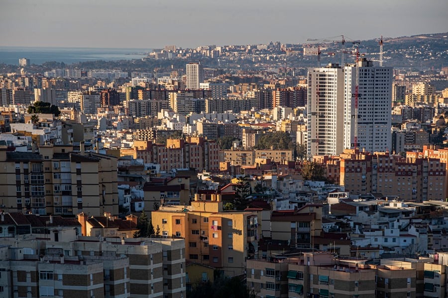 Panorámica de la ciudad de Málaga