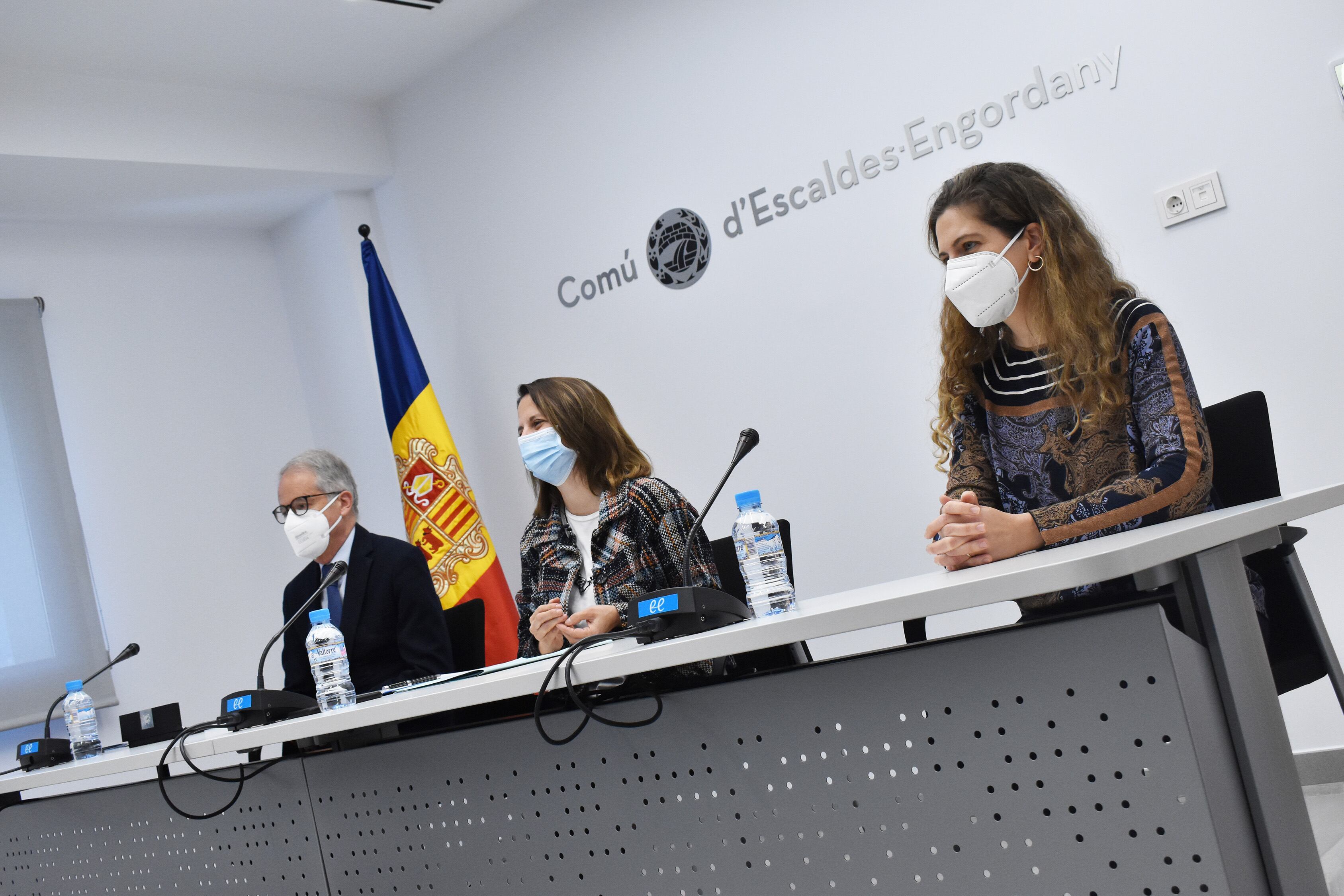 Un moment de la roda de premsa de presentació del programa Aptitude a Escaldes-Engordany.