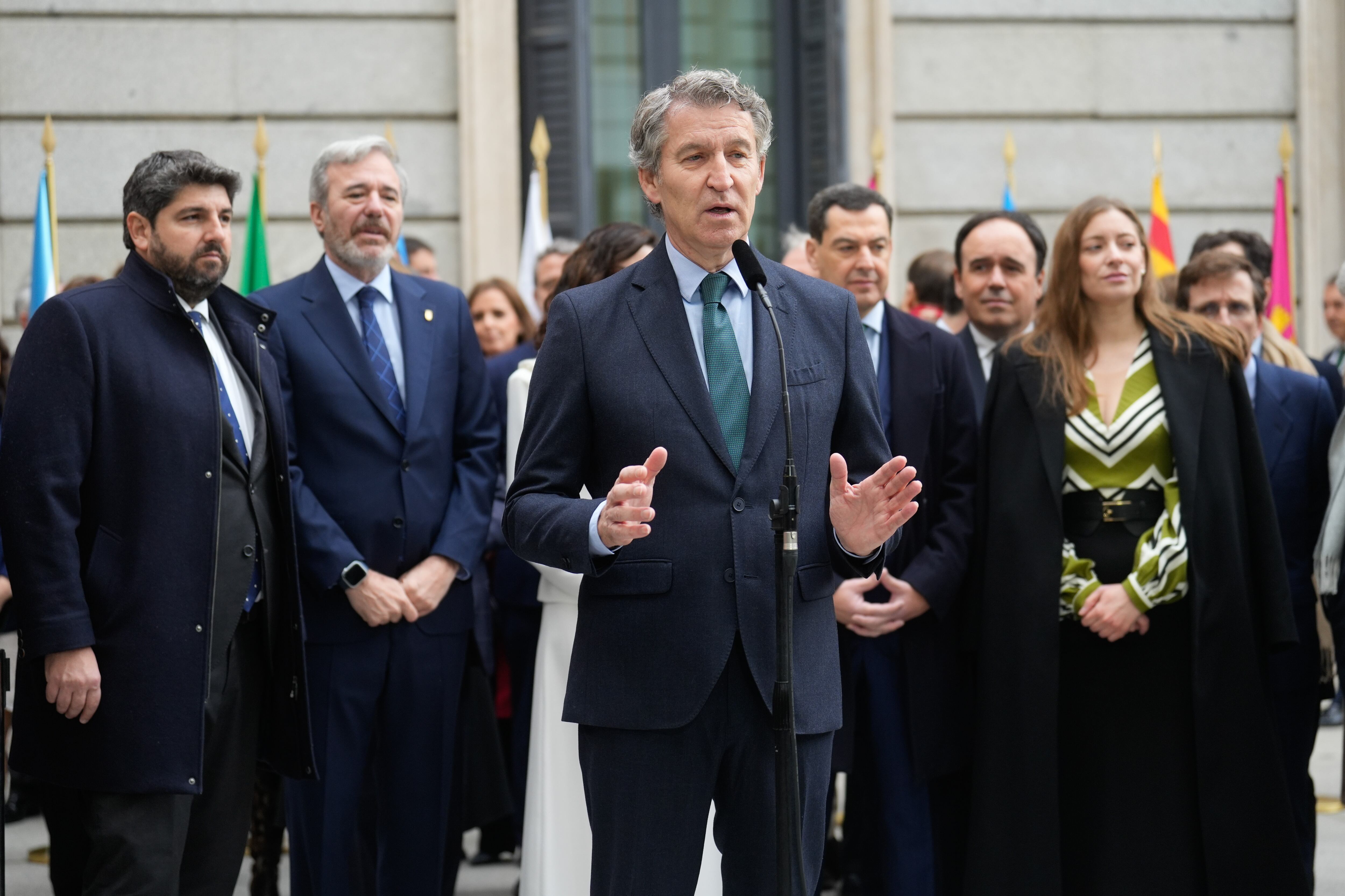 El líder del Partido Popular, Alberto Núñez Feijóo, en el Congreso de los Diputados