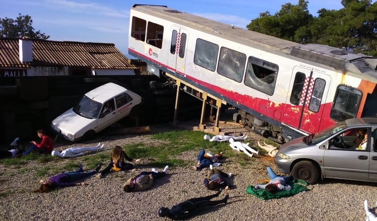 Simulación de un accidente de metro en Bétera