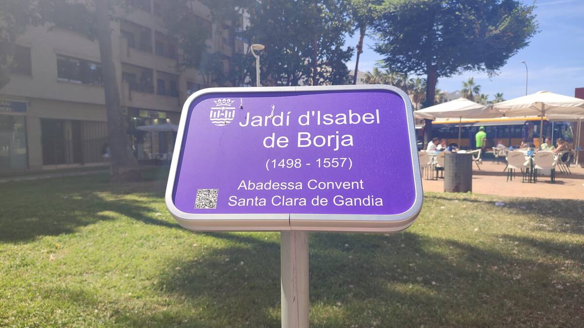 Los parques y jardines de Gandia tienen desde ahora nombre de mujer