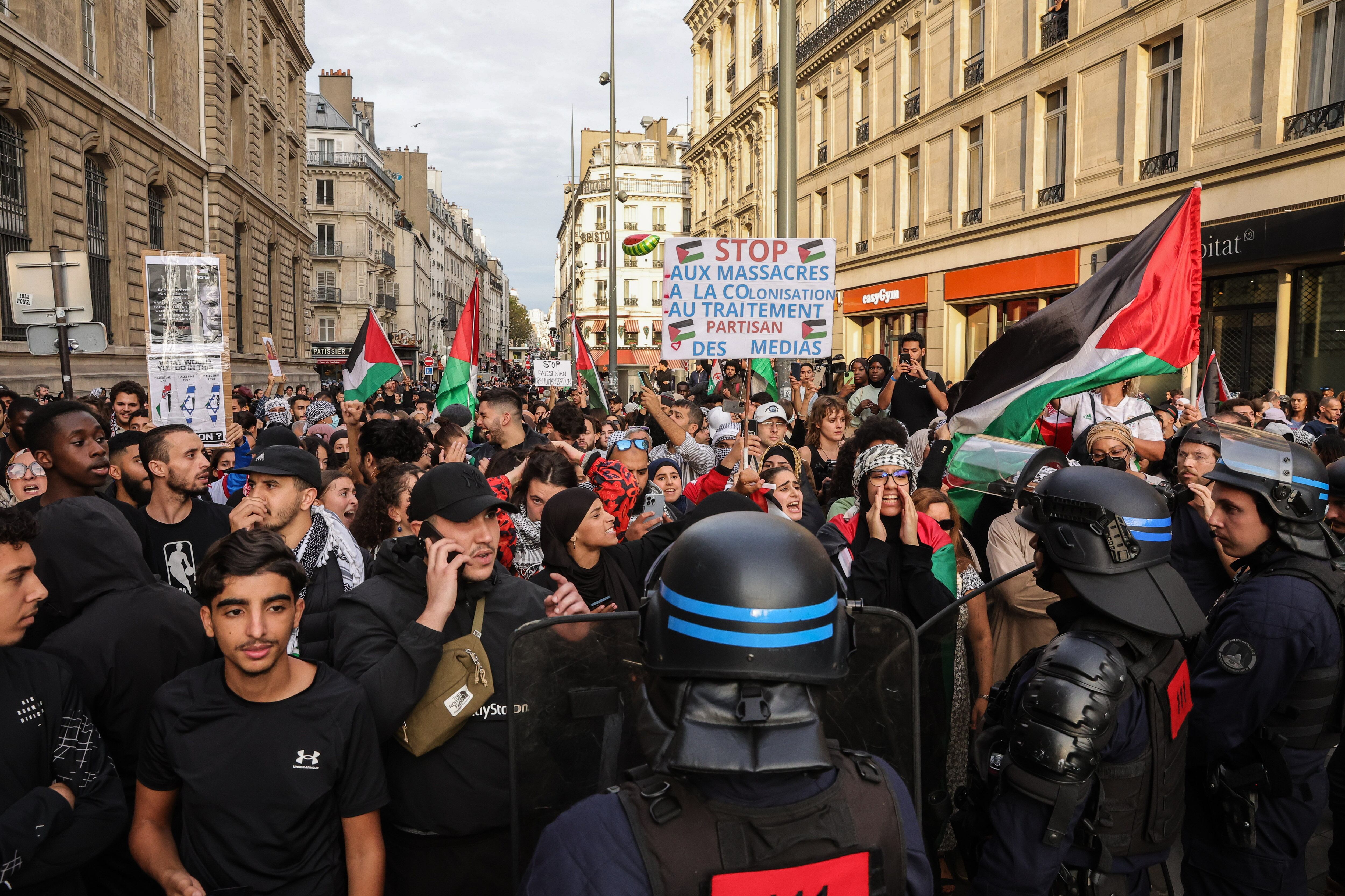 Protestas pro-Palestina en París, el pasado 12 de octubre.