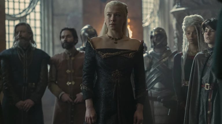 Rhaenyra Targaryen y sus aliados en Rocadragón.