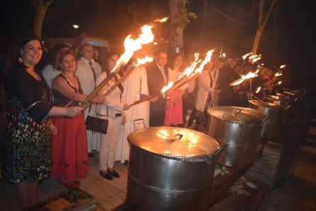 Momento del encendido de las 24 calderas