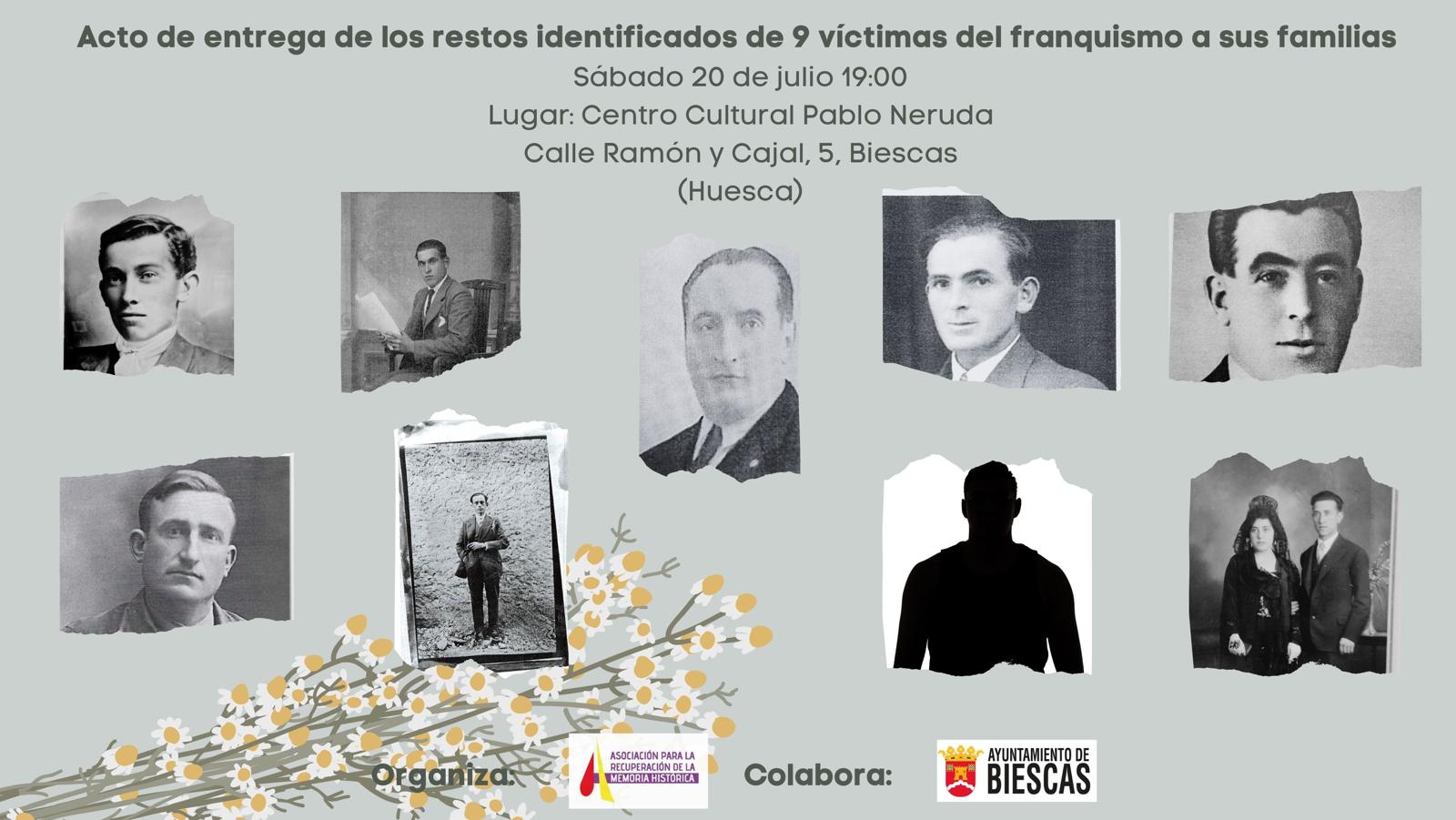 El acto quiere ser un homenaje a todas las personas represaliadas en Biescas y a sus familias