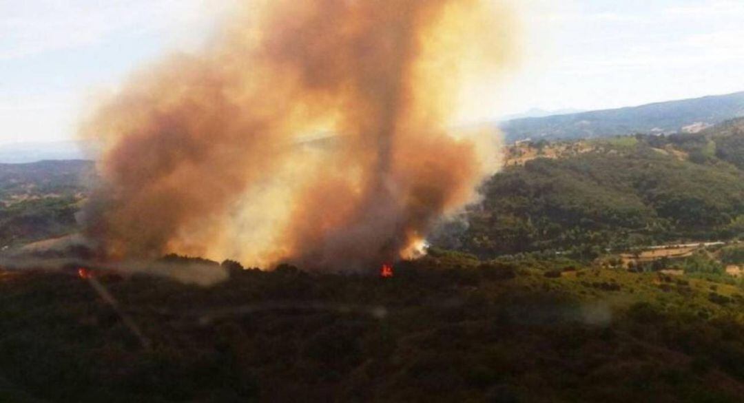 Imagen de un incendio en la provincia 