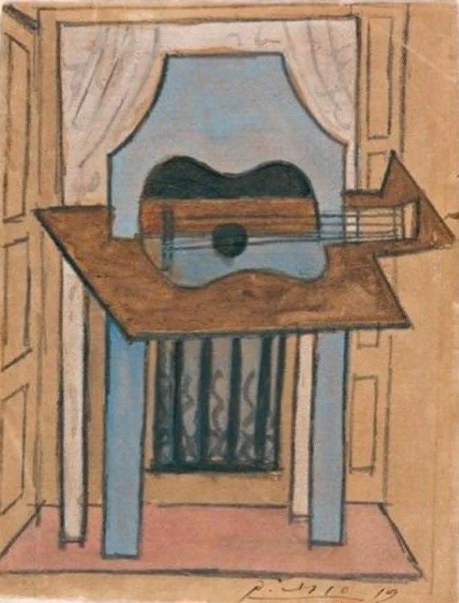 &#039;Naturaleza muerta con guitarra&#039;, de Picasso