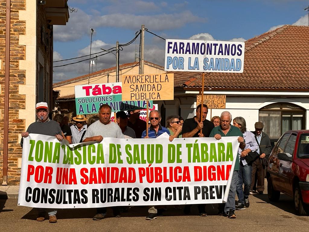 Manifestación de la Plataforma por la Sanidad Rural de Tábara