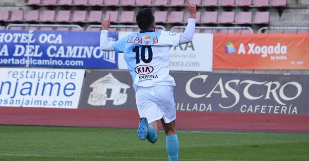 Alex Ares, celebrando el gol anotado al Choco el pasado domingo