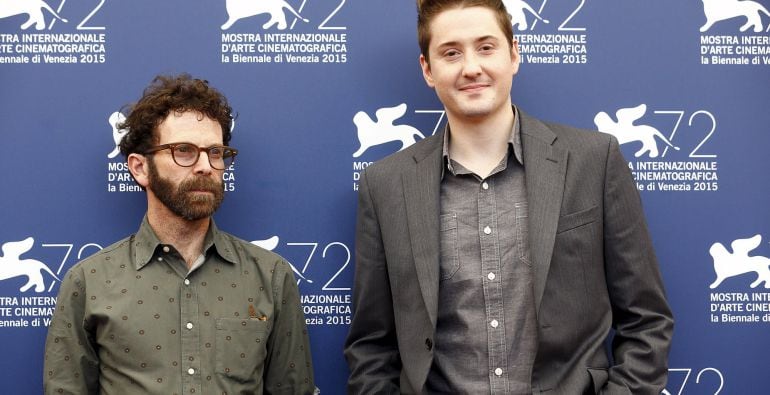 Directors Duke Johnson (R) and Charlie Kaufman attend the photocall for the movie &quot;Anomalisa&quot; at the 72nd Venice Film Festival, northern Italy September 8, 2015. REUTERS/Stefano Rellandini