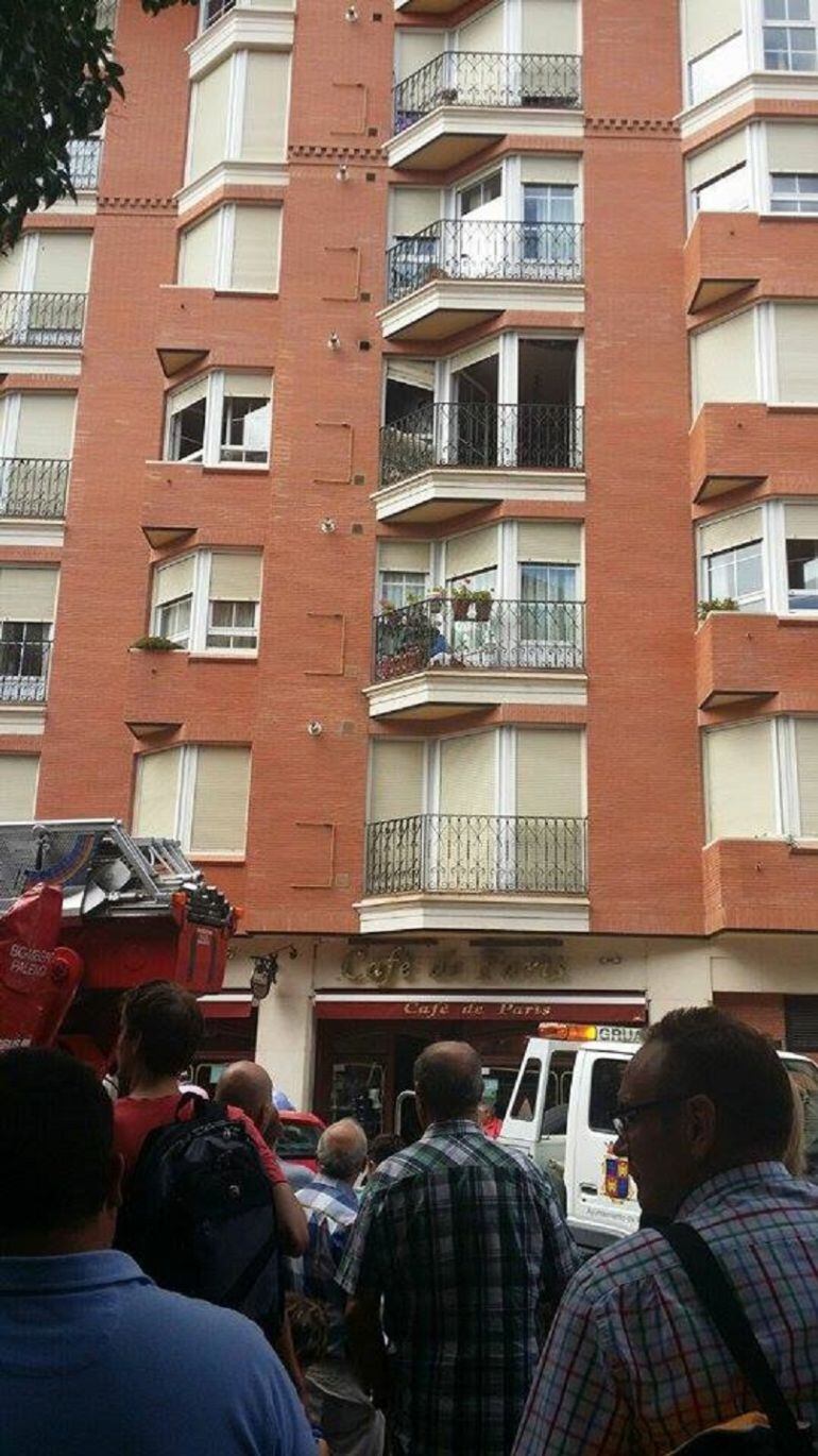 Momentos del incendio que nos remite un oyente