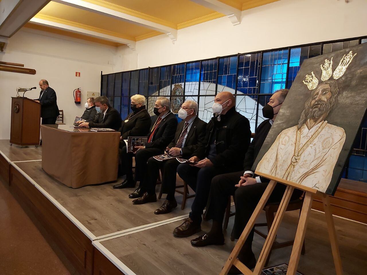 Presentación de la revista y el procesionario en el Casino Ferrolano (foto: Junta General de Cofradías y Hermandades de la Semana Santa de Ferrol)