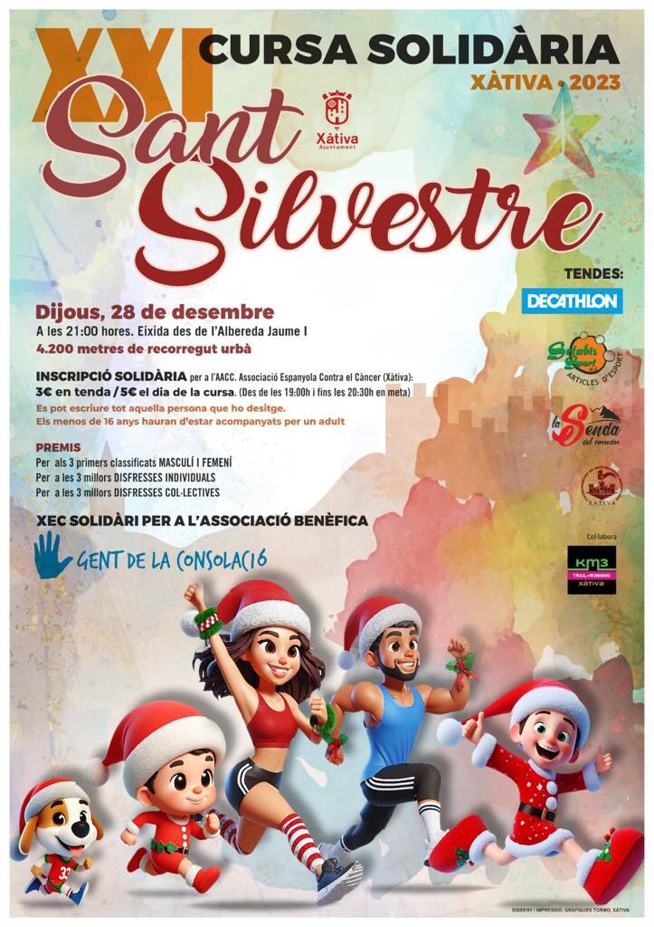 Cartel de la tradicional carrera benéfica de San Silvestre