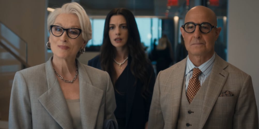 Meryl Streep, Anne Hathaway y Stanley Tucci en el tráiler de 'El diablo viste de Prada 2'