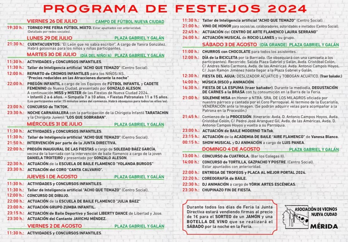 Cartel Semana Cultural Nueva Ciudad