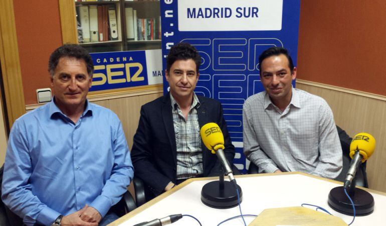 Herminio Vico, Rubén Bejarano y José Manuel Zarzoso, en la tertulia política de este miércoles