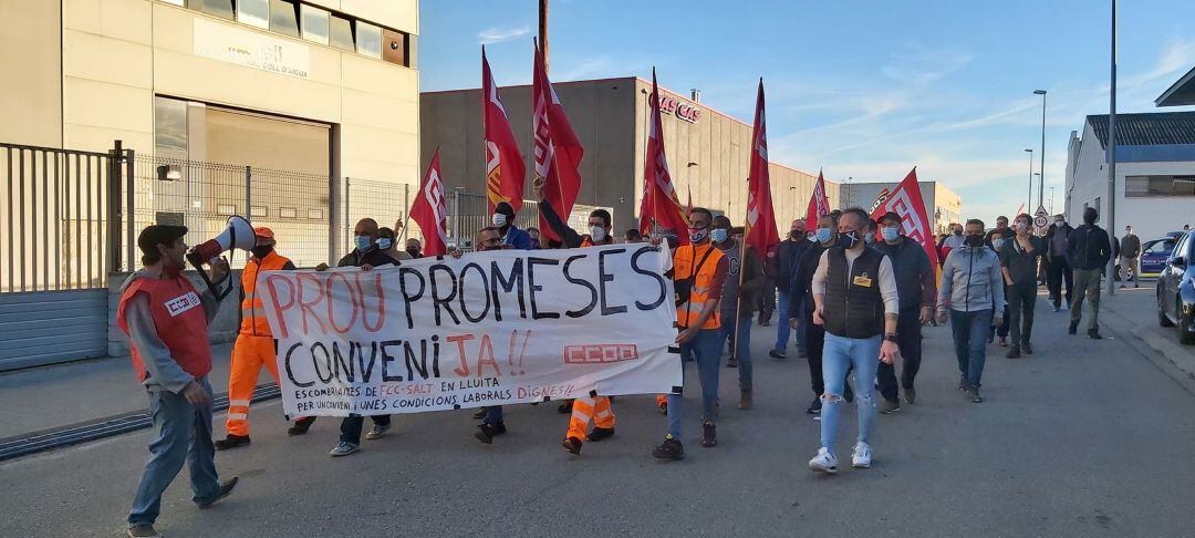 Manifestació dels escombriaires